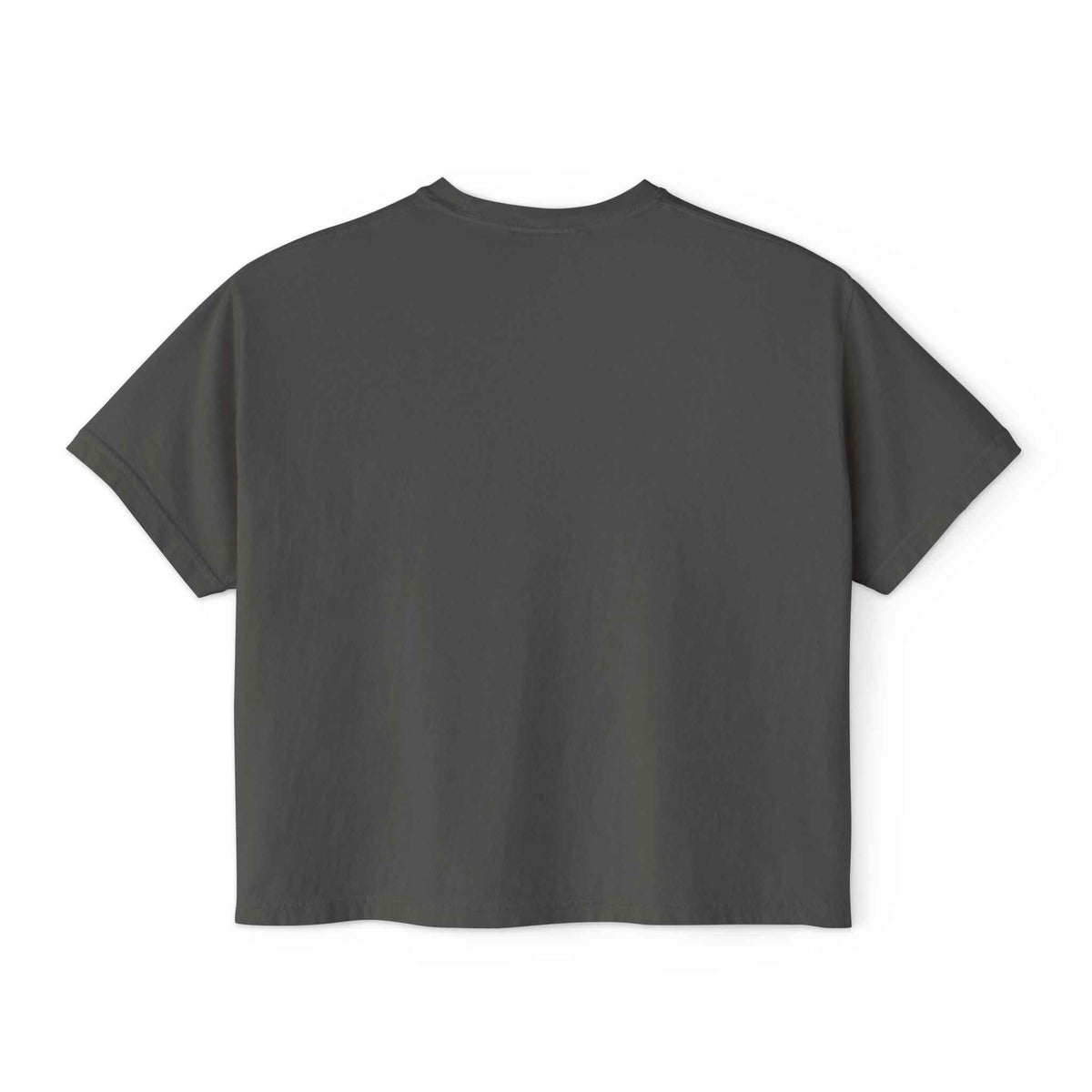 Teeology Boxy Tee — 'Hustle' Gas Mask Skull Graphic Women's Crop Shirt