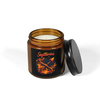 Sagittarius Zodiac Soy Candle — Amber Jar Scented Candle
