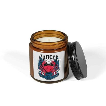 Cancer Zodiac Soy Candle — Amber Jar Scented Candle (Astrology Gift)