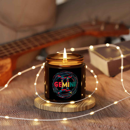 Gemini Zodiac Soy Candle — Amber Jar Scented Candle (Astrology Gift)