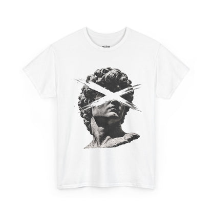 Statue Head X graphic T-shirt by Teeology Clothing