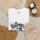Ghost and jack-o’-lantern Halloween T-shirt by Teeology Clothing