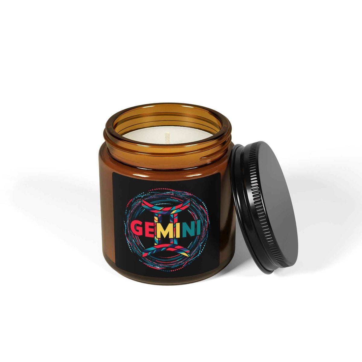 Gemini Zodiac Soy Candle — Amber Jar Scented Candle (Astrology Gift)
