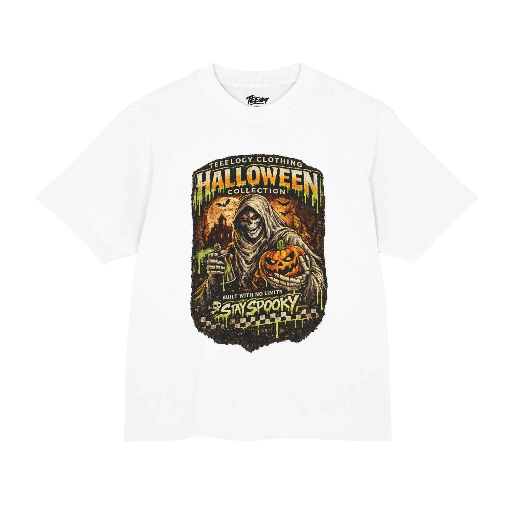 Reaper pumpkin Halloween graphic T-shirt by Teeology Clothing