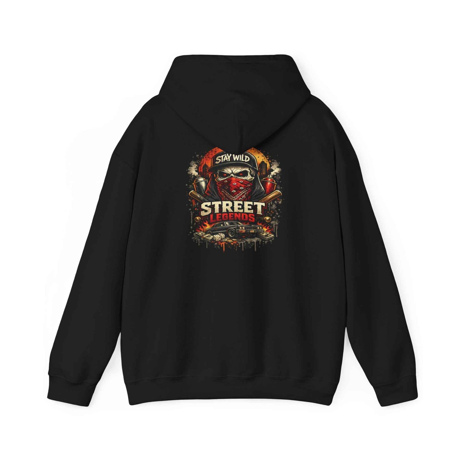 Stay Wild Street Legends Hoodie — Graphic Skate/Biker Pullover Teeology Clothing