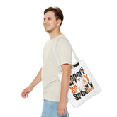 Spooky Ghost Halloween trick-or-treat tote bag by Teeology Clothing