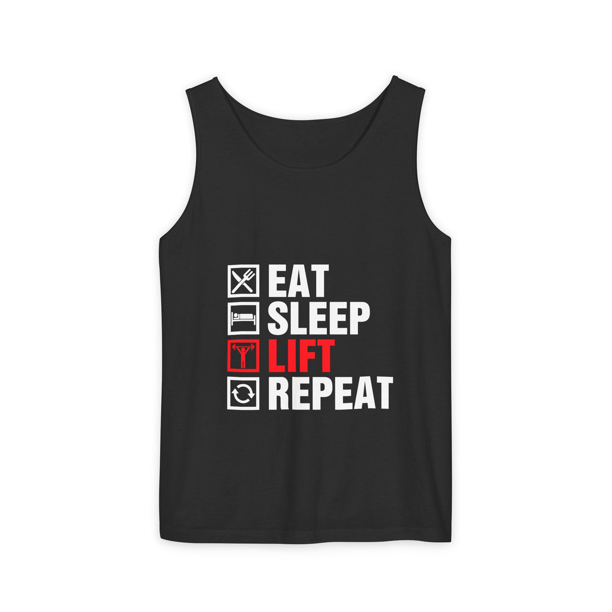 Eat Sleep Lift Repeat fitness tank top