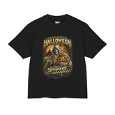 Reaper pumpkin Halloween graphic T-shirt by Teeology Clothing