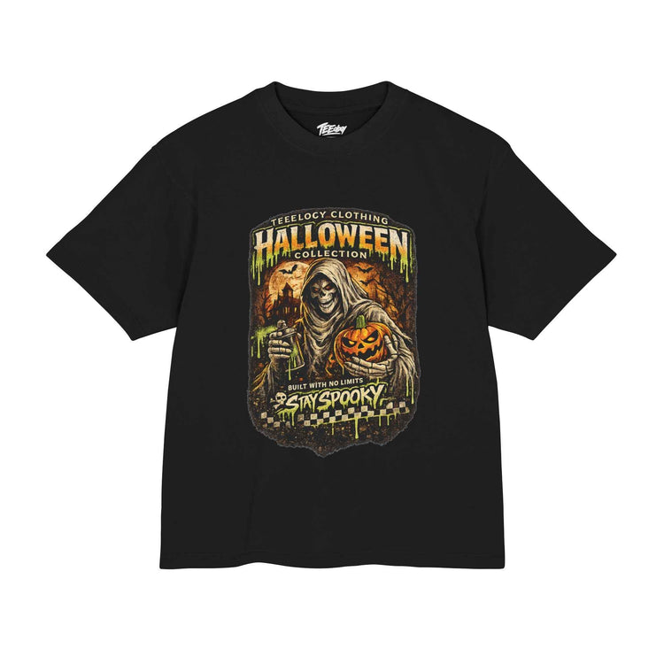 Reaper pumpkin Halloween graphic T-shirt by Teeology Clothing