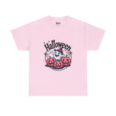 Ghost and jack-o’-lantern Halloween T-shirt by Teeology Clothing