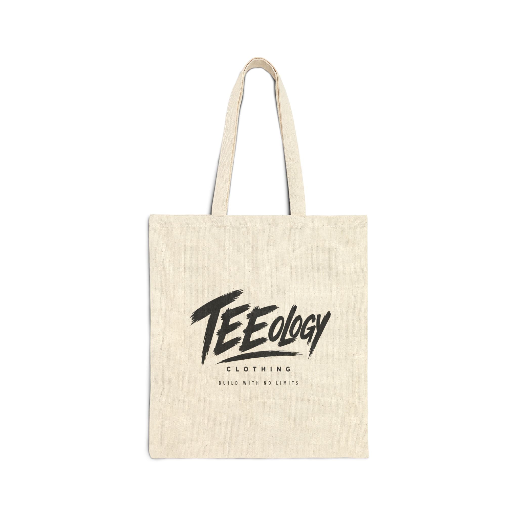 Teeology Logo cotton canvas tote bag