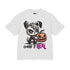 Creepy cute stitched bunny pumpkin Halloween graphic T-shirt