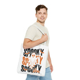 Spooky Ghost Halloween trick-or-treat tote bag by Teeology Clothing