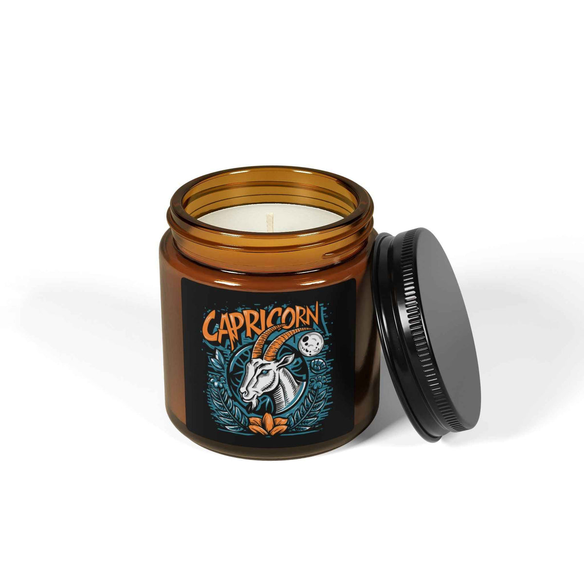 Capricorn Zodiac Soy Candle — Amber Jar Scented Candle