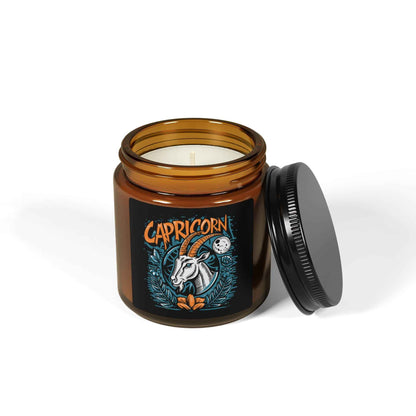 Capricorn Zodiac Soy Candle — Amber Jar Scented Candle