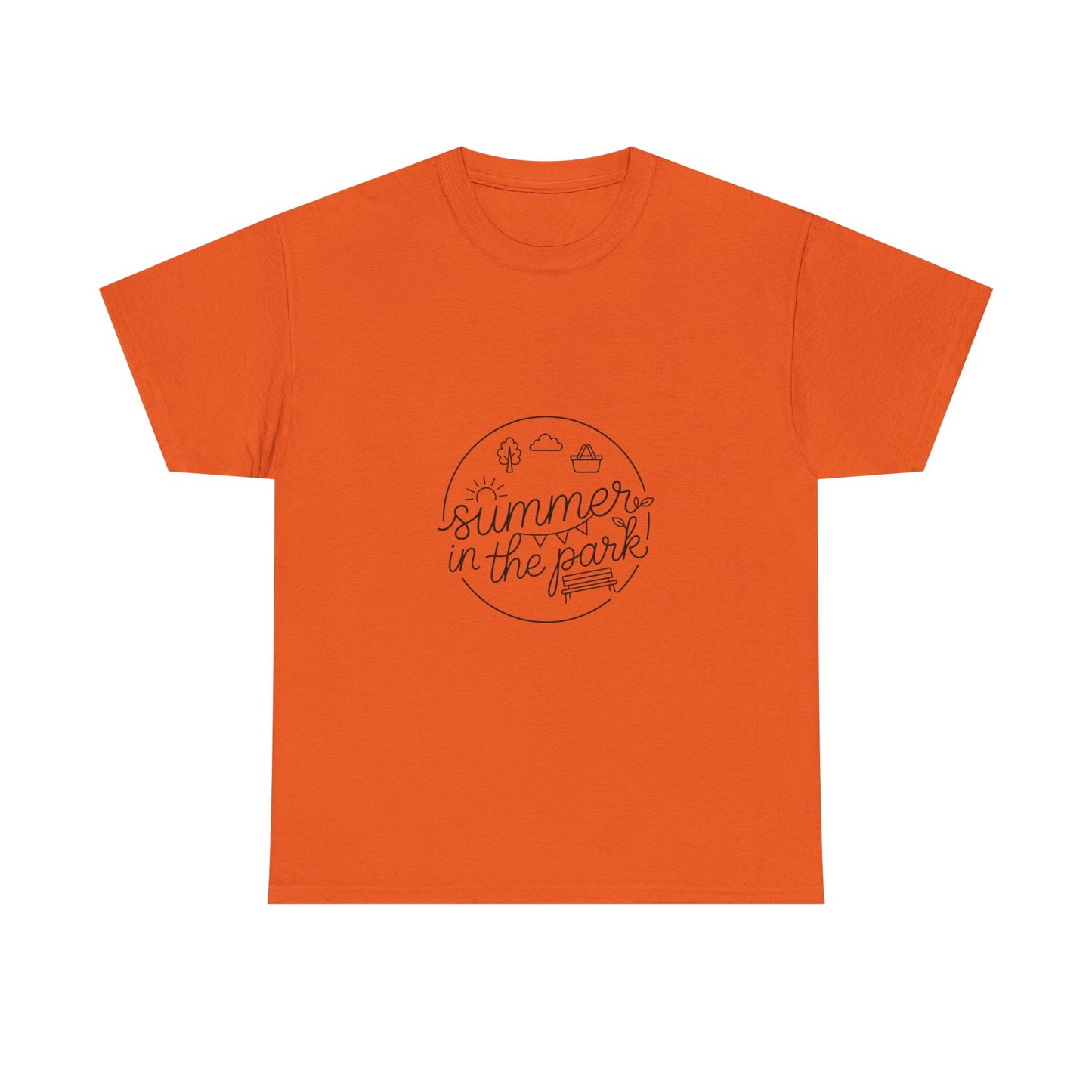 Summer in the Park T-Shirt — Minimal Line Art Outdoor Tee