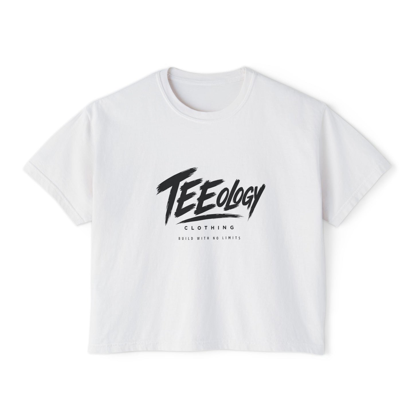 Teeology Boxy Tee — Women's Casual Cropped Graphic Shirt