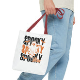 Spooky Ghost Halloween trick-or-treat tote bag by Teeology Clothing