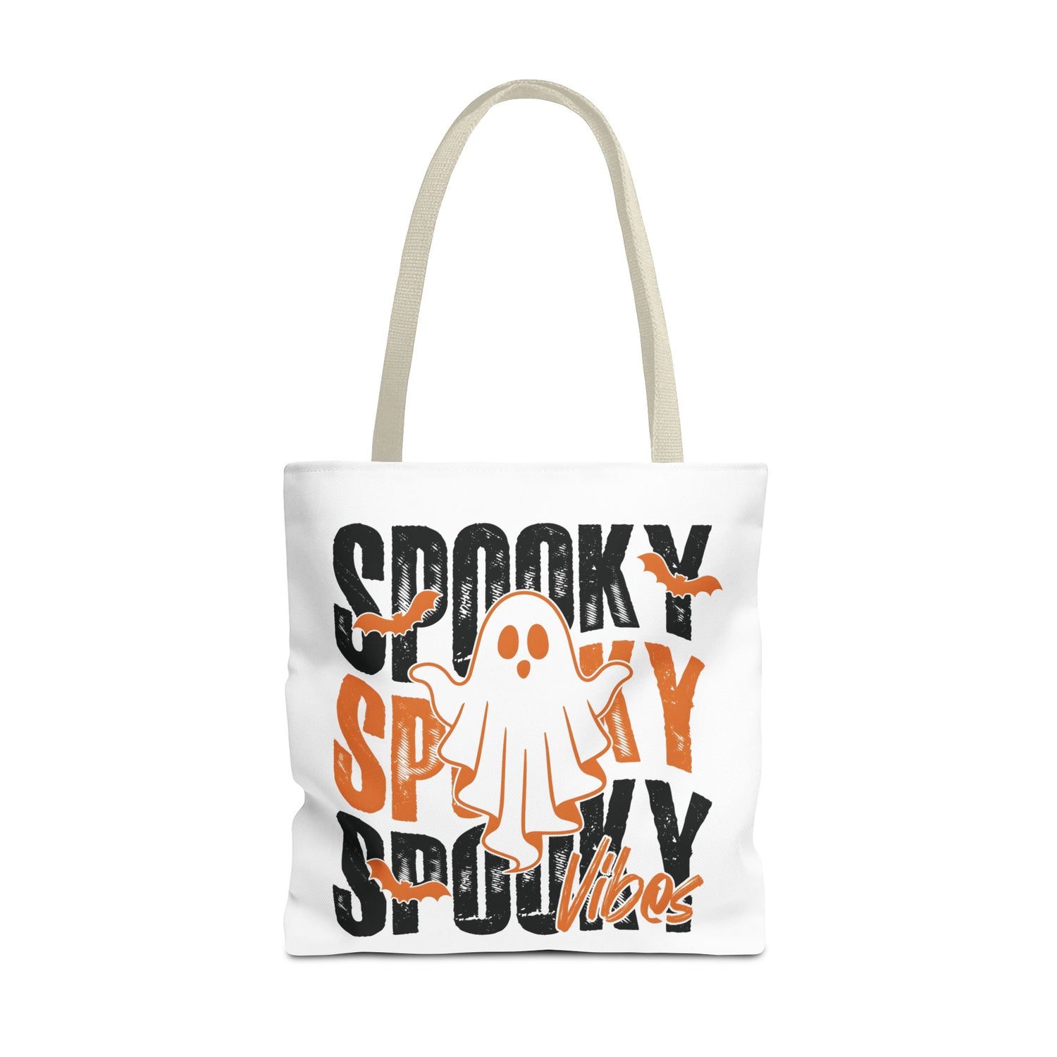 Spooky Ghost Halloween trick-or-treat tote bag by Teeology Clothing