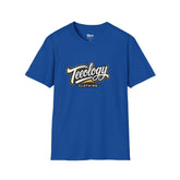 Teeology Script Logo retro athletic graphic T-shirt