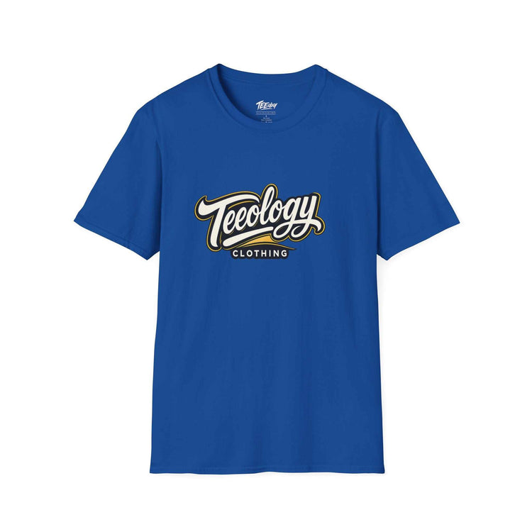 Teeology Script Logo retro athletic graphic T-shirt