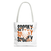 Spooky Ghost Halloween trick-or-treat tote bag by Teeology Clothing