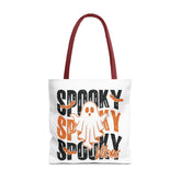 Spooky Ghost Halloween trick-or-treat tote bag by Teeology Clothing