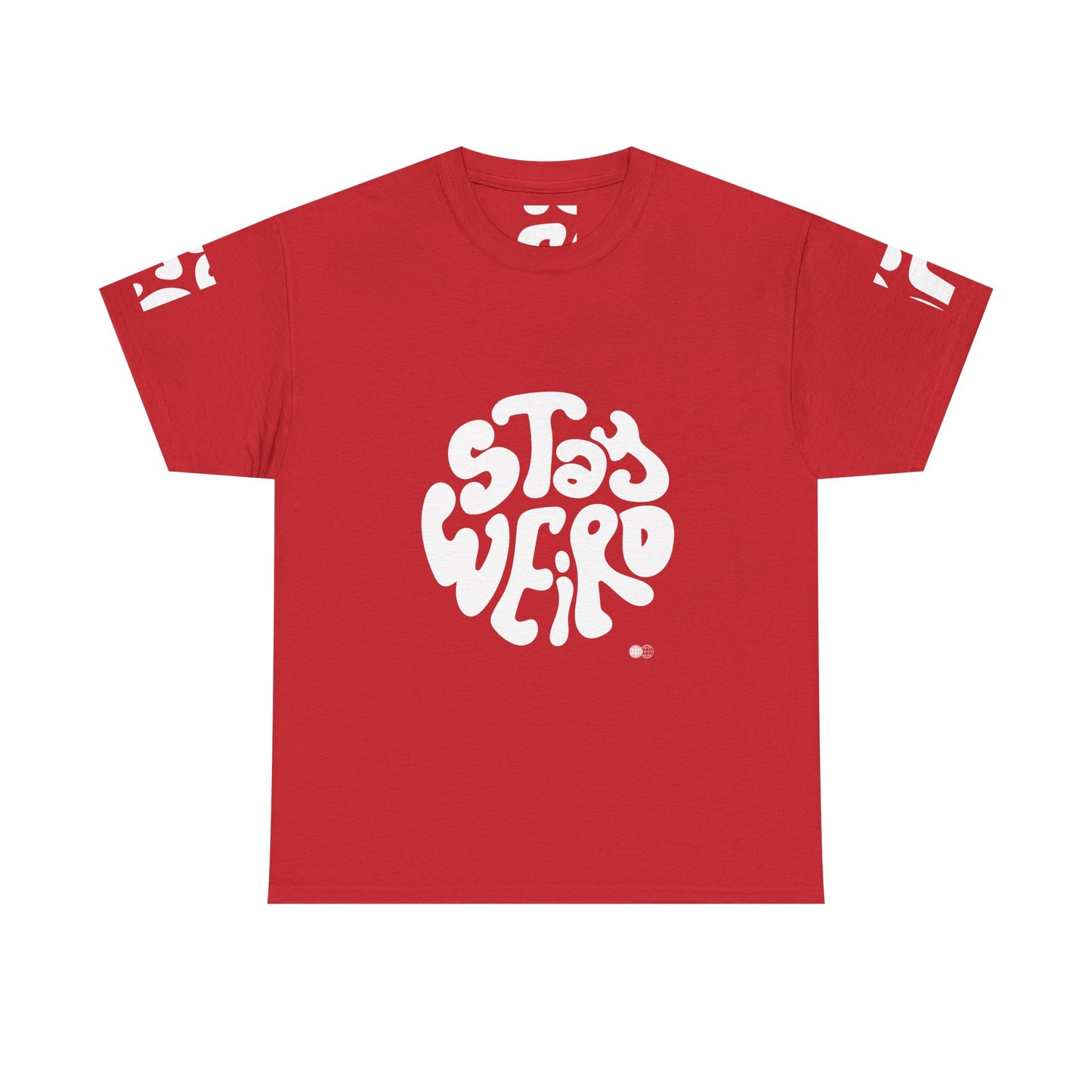 Stay Weird Graphic Tee — Retro Psychedelic Typography T‑Shirt