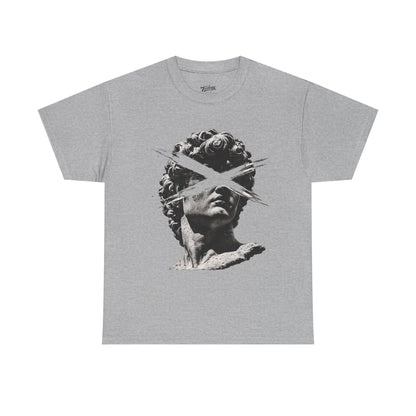 Statue Head X graphic T-shirt by Teeology Clothing